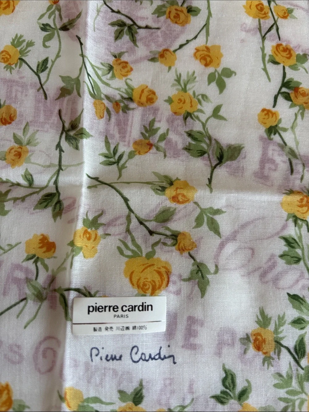 VINTAGE SILK Scarf Bundle and Cotton Handkerchief (Pierre Cardin/Nina Ricci)